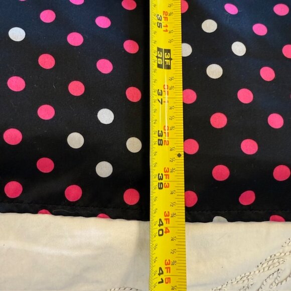 NY Collec Womens Midi Dress White Pink Black Polka Dot Plus Sz  3X V-neck Belted - Picture 9 of 11